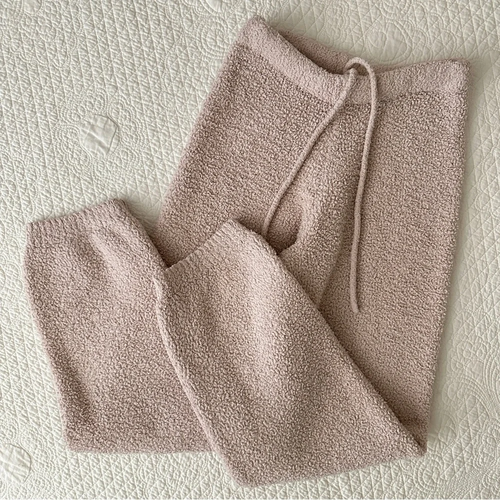 SKIMS Cozy Knit Teddy Joggers Lounge Pants in Dusk Pink Women’s S/M - Picture 11 of 11